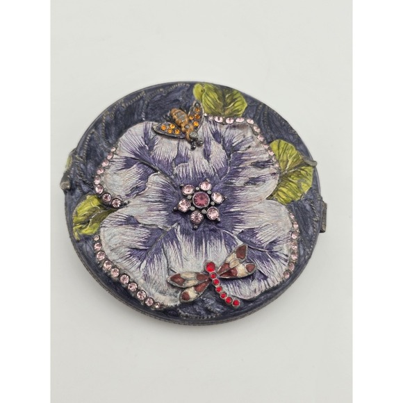 The Unbranded Brand Accessories - Vintage Pewter‎ Dragonfly Compact Mirror